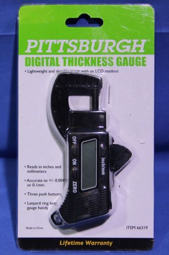 Pittsburgh Digital Thickness Gauge, Metric &amp; SAE Display, in Box