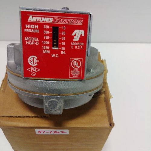 ANTUNES CONTROLS GAS PRESSURE SWITCH MODEL HGP-D NEW