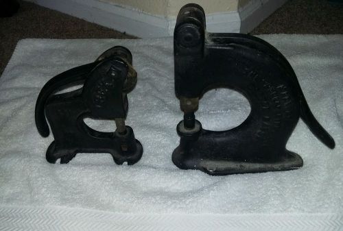 Lot of 2 vintage rivet presses Tubular Rivet Co &amp; Rex USA Fastener Tool Press