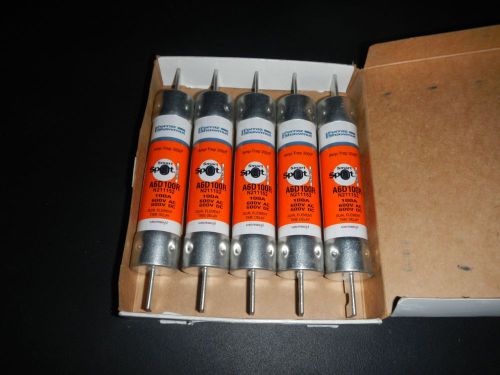 New Shawmut Smart Spot  A6D100R 100 Amp Fuses 5 FUSES Replaces LPS-RK 100SP NEW