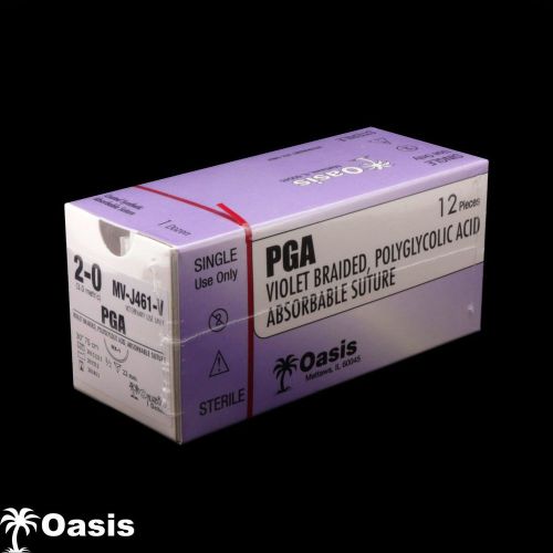 Veterinary PGA Violet Braided, Polygl. Acid Absorb Suture, 2-0/NX-1, Vet Use, DZ