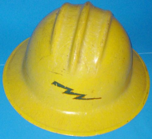 Vintage hard boiled fiberglass full brim hard hat e.d. bullard lightning bolt sf for sale