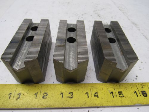 Dillion kw6 custom serrated lathe chuck soft jaws 0.790&#034; od radius set of 3 for sale