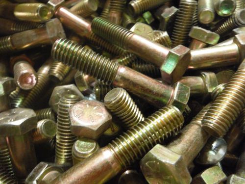 1/2-13 X 2-1/2 Grade 8 hex bolt (40pcs) with (40pcs) Nuts Yellow