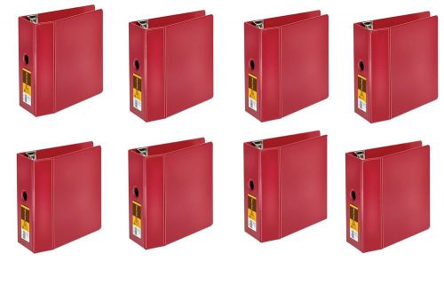 Lot of 8 new [in] place heavy duty reference binders 5&#034; capacity ez d-ring for sale