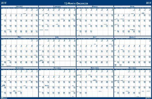 House of doolittle 24 x 37 inches laminated write-on/wipe-off wall planner, j... for sale