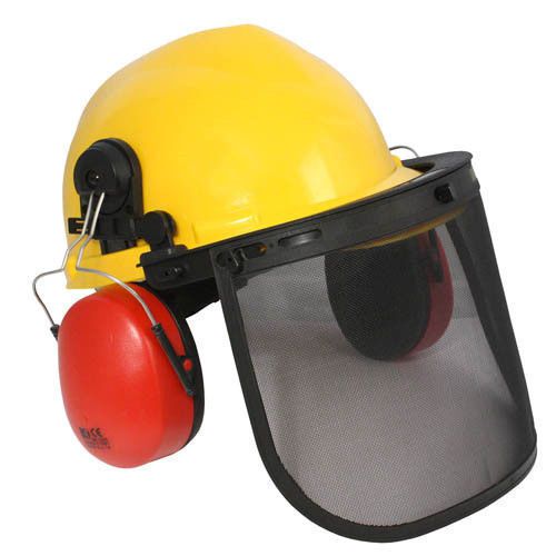 Radians loggers safety face hearing combo hard hat earcups &amp; visor for sale