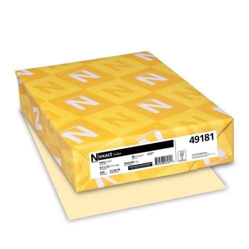 Neenah Exact Index 90 lb 8.5 x 11 Inches 250 Sheets Ivory