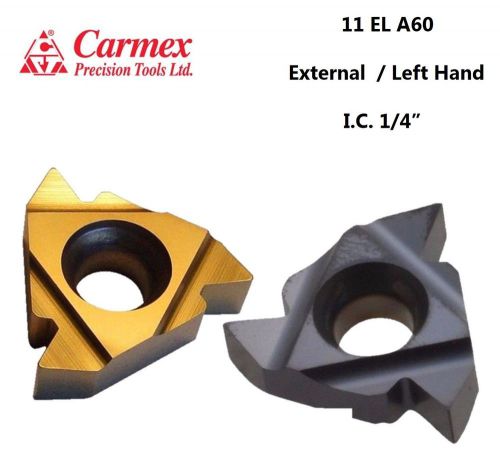 5 pcs. CARMEX 11 EL  A60 External Carbide Threading Inserts BXC / BMA I.C 1/4&#034;