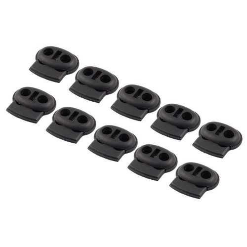 10 pcs double holes plastic spotwear cord locks end dt for sale