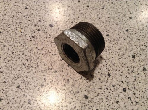 Zing plated cast iron hex bushing 1&#034;m x 1/2&#034;f for sale