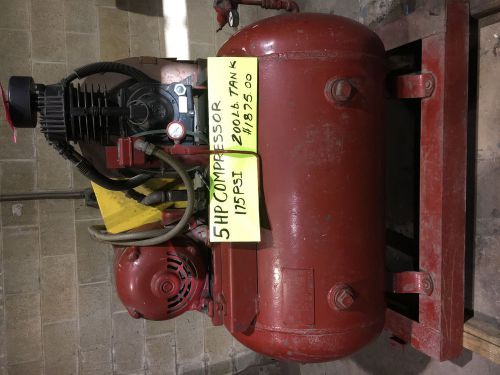 Air compressor  5hp 2 stage 175psi for sale