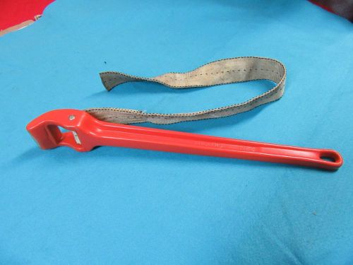 Rigid No.5 Strap Wrench,18&#034; Alum,Handle,27&#034; Strap~NICE           #R100316