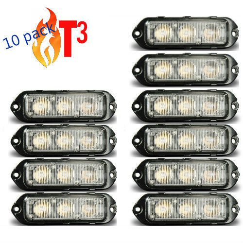 10 pack Feniex T3 LED Surface Mount warning light Super Bright    WHITE