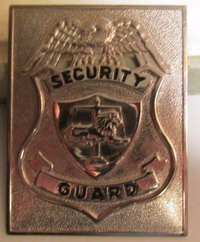 Silver Tone Security Guard Badge