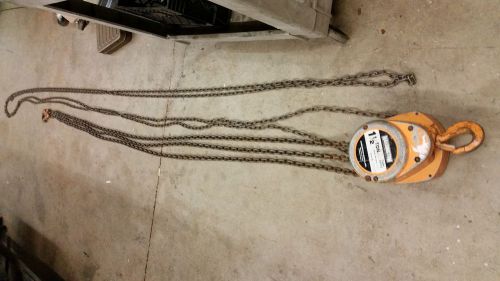 Harrington 1-1/2 ton 24&#039; cf4-0205 chain hoist cf015 1.5 ton for sale