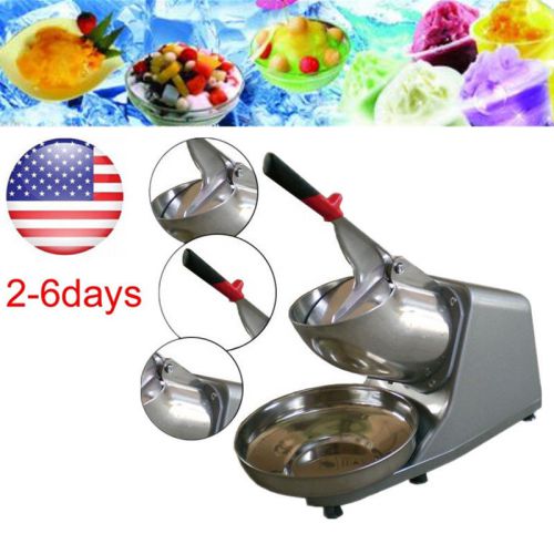 USA Ship!!Safe 132lbs/h Electric Ice Shaver Crusher Snow Cone Maker Tool 110V