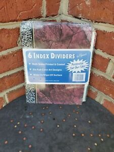 Vintage 90s Plymouth Index Dividers Various Designs NOS Write on Wipe Off School