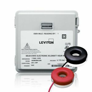 Leviton Mini-Meter Kit with Outdoor Enclosure 240V and 200A Solid-Core CTs