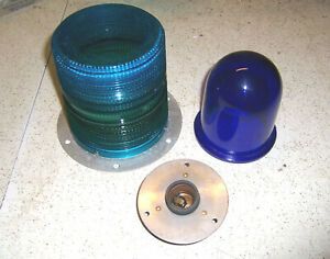 Ramtel / Aeroflash Signal Vintage Blue Strobe Light Fixture, 115VAC #2