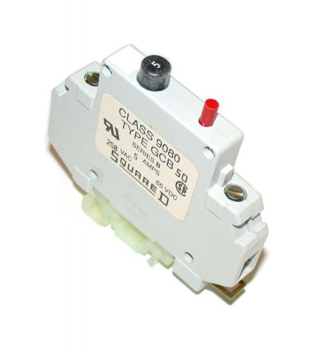 New square d single pole 5 amp 250 vac circuit breaker model 9080gcb-50 for sale