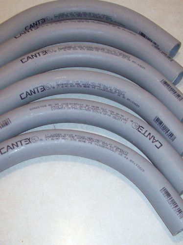 NOS Lot of 6 Pieces 1&#034; Cantex Rigid Sch. 40 Non-Metalic 90 Degree Bend Conduit