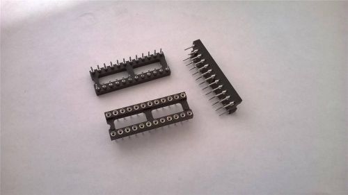 AC167   Lot of 56 pcs  Open Frame DIP IC Socket 24 Pos 0.300&#034; Row Spacing Gold