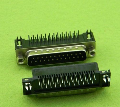 5 pcs D-SUB DB25 Right Angle 25 Pin Male PCB Connector 2 Rows DR25M Interface