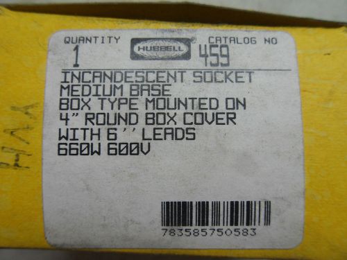 (x4-2) 1 new hubbell 459 incandescent socket medium base for sale