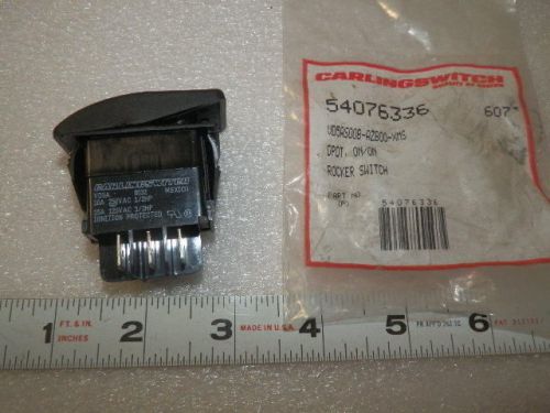 On / on rocker switch dpdt 15 amp 125 v 1/2 hp carling vd5as00b-azb00 (mtr20 for sale