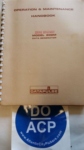 DATAPULSE MODEL 202M DATA GENERATOR OPERATION/MAINTENANCE MANUAL R3S31