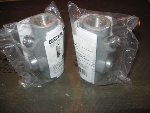 &#034; Lot of 2 &#034; Hubbell Killark Explosion Proof Sealing Conduit Fittings 3/4&#034; ENY-2