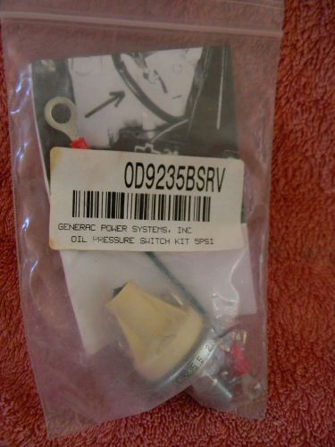 New GENERAC GENERATOR Oil Pressure Switch Kit #OD9235BSRV 5PSI