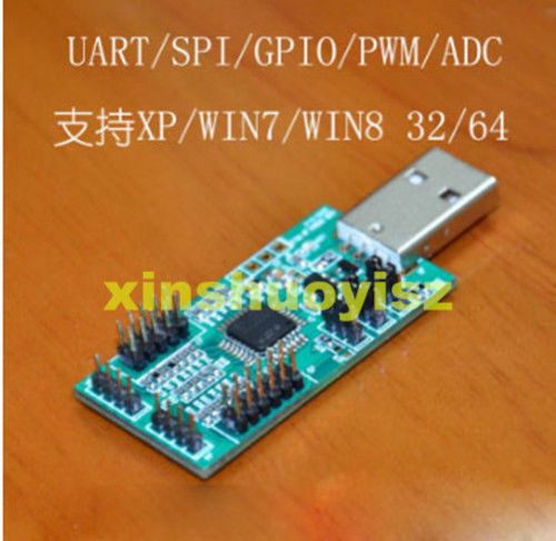 1xall in 1 usb to uart,i2c,spi serial adapter with 4 adc 4 pwm 8 io nrf2401 test for sale