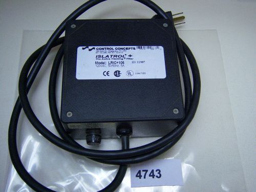 (4743) control concepts islatrol + filter lric+105 120v for sale