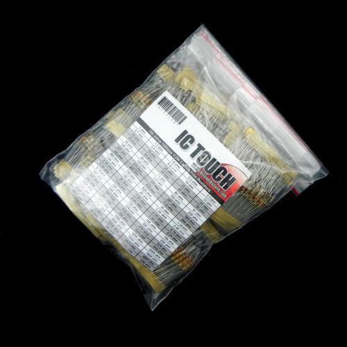 100value 1000pcs 1/2W Carbon Film Resistor Assortment Kit (#088)