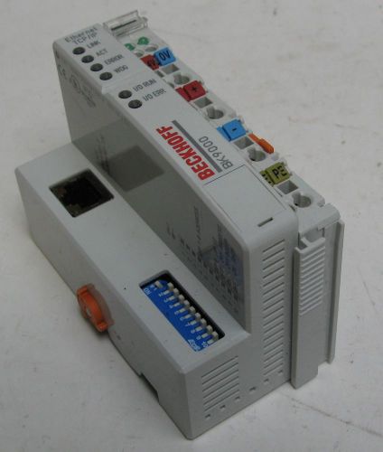 Beckhoff ethernet tcp/ip 64 bus din rail mount coupler 24vdc bk9000 usg for sale