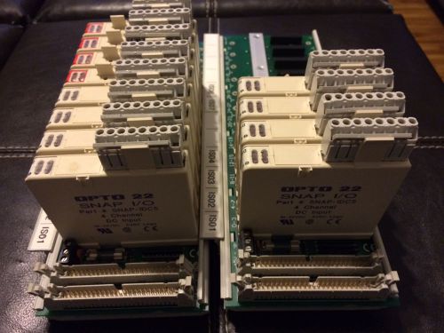 Opto 22 Rack SNAP I/O 2 BACKPLANE 8 SNAP-IDC5  8 4SNAP-ODCSRC5 WORKING