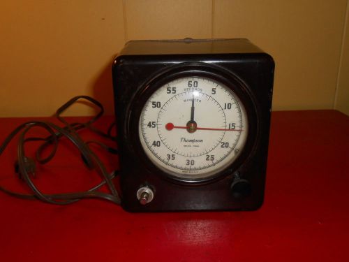 ANTIQUE THOMPSON MINUTES &amp; SECONDS TIMER / CLOCK BRISTAL CONN USA