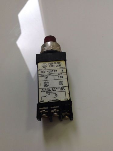 ALLEN BRADLEY  PILOT LIGHT 800T-QST12 SER N