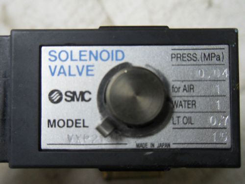 (r2-5) 1 used smc vxp2140 solenoid valve 24vdc 25-150psi 8.5w for sale