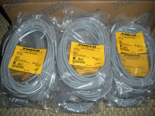 20 TURCK WK4.4T-6/S90 EURO-FAST PHOTOEYE PROXIMITY SENSOR CABLE CORDSETS NEW