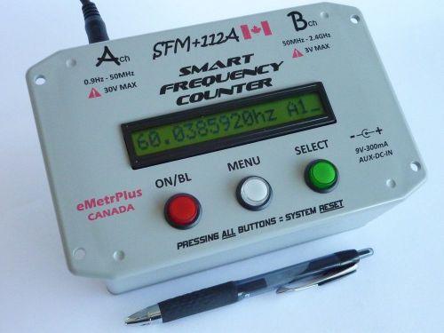 0.8999999Hz to 2.4GHz+, Portable/Bench, eMetrPlus SFM+112A Frequency Counter