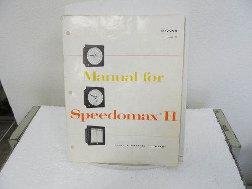 Leeds &amp; Northrup Speedomax H Series Recorder/Indicator Instruction Manual