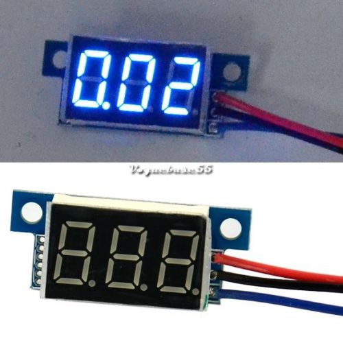 Blue LED DC 0-30V Panel Voltage Meter Digital Display Voltmeter Motorcycle Mini
