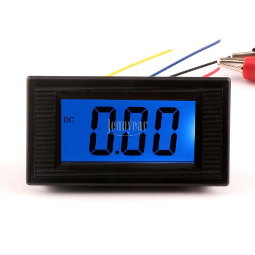 LCD High Current Meter Digital Ammeter Gauge Blue DC 8-12V Powered