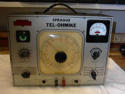 Sprague Tel-ohmike Capacitor Tester TO-3 Capacitance Amp Audio Hi-Fi Radio