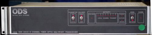 ODS Optical Data Systems 243-E 8 channel  Fiber Optic Transceiver