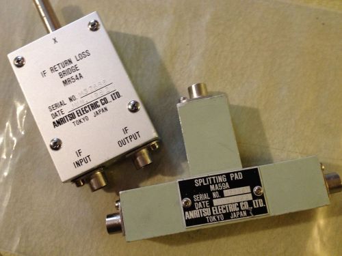 ANRITSU Return Loss Bridge AND 6dB Splitting Pad / 75ohm MR54A &amp; MA59A