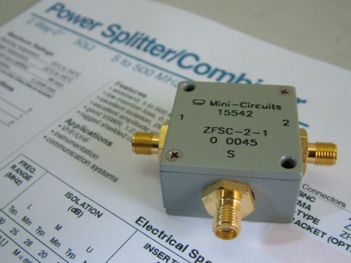 MINI CIRCUITS 2 WAY RF COMBINER  SPLITTER 5MHz - 500MHz ZFSC2-1    NEW !  SALE !